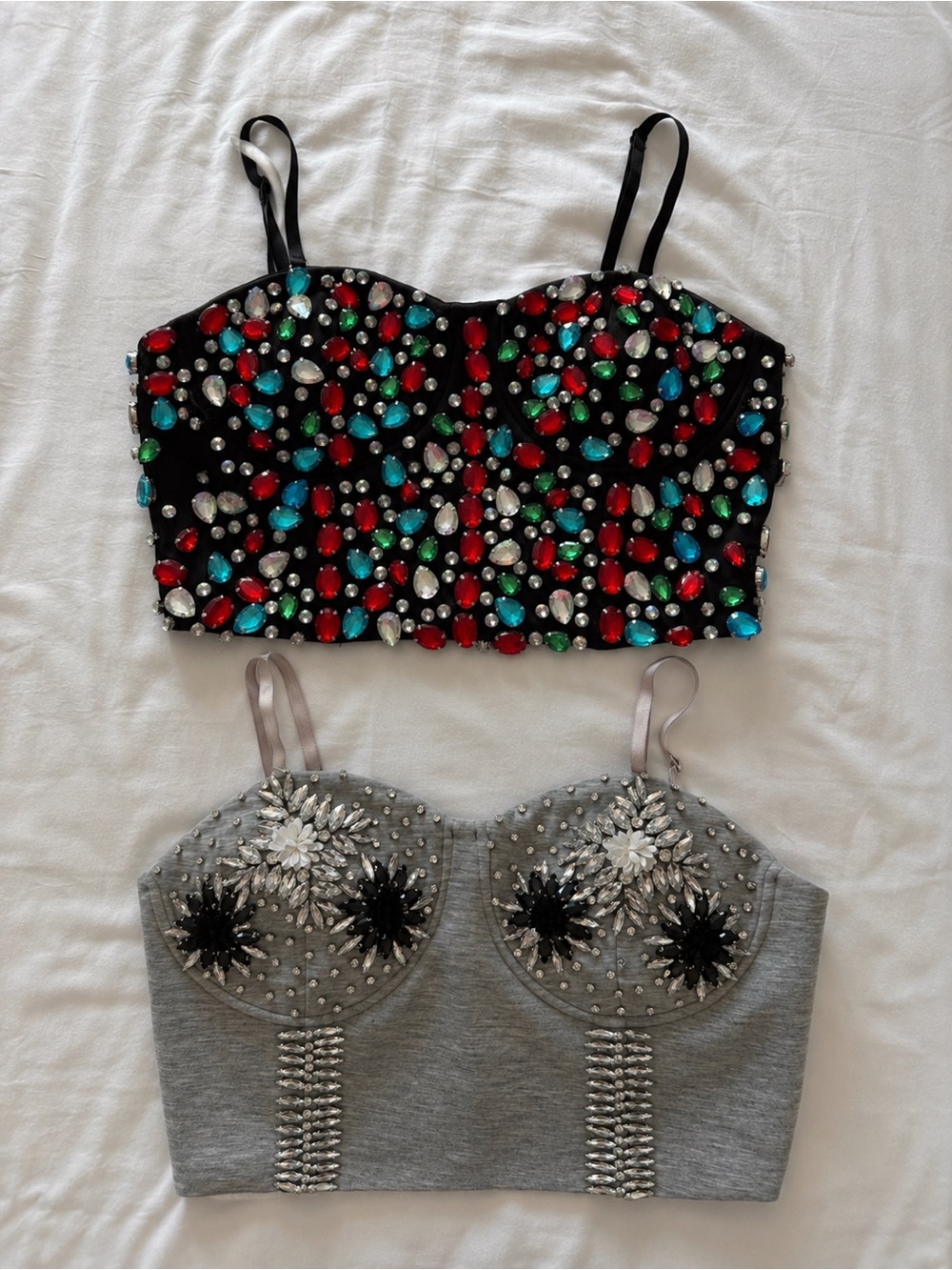 2 AKIRA Embellished Crop Top